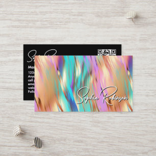 Multicolored Holographic Business Card
