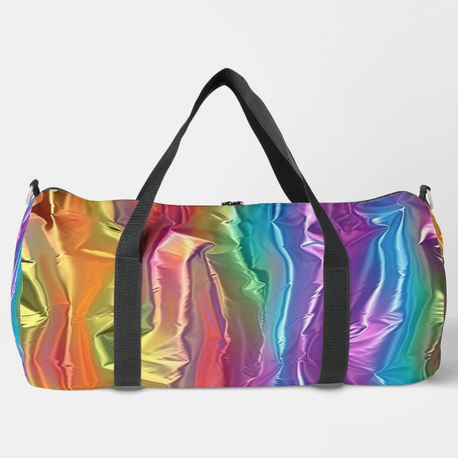 Multicolored Holographic Look Duffle Bag (Front)