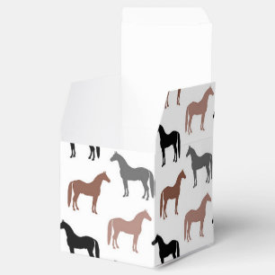 Multicolored Horses Pattern Favour Box