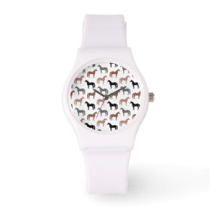 Multicolored Horses Pattern Watch