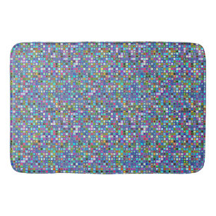 Multicolored 'Kindergarten' Retro Tiles Pattern Ki Bath Mat