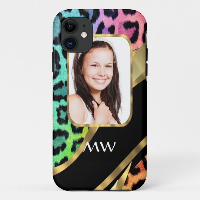 Multicolored leopard print Case-Mate iPhone case (Back)