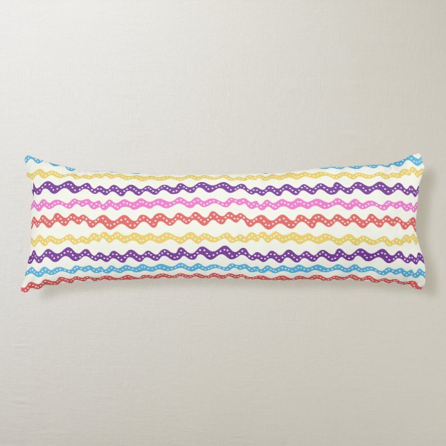 multicolored lines body cushion (Front)