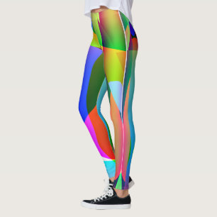 Multicolored Long Abstract Legging