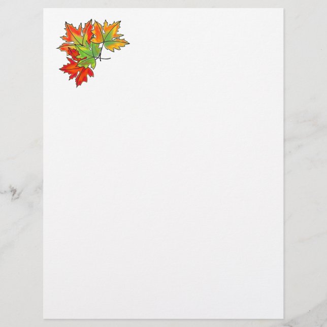 Multicolored Maple Leaves, botanical  (Front)