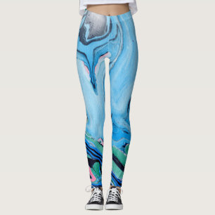 Multicolored Marble Stone Leggings
