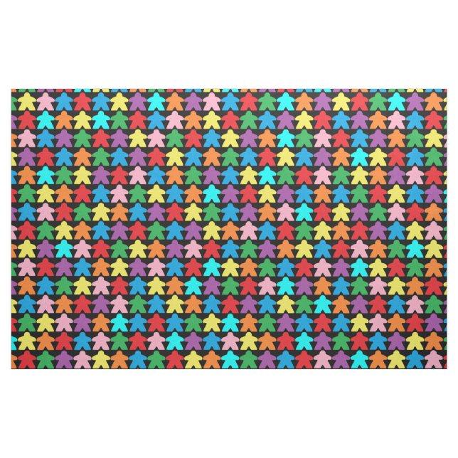 Multicolored Meeples Fabric (Yard)