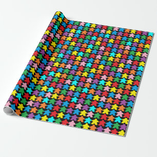 Multicolored Meeples Wrapping Paper