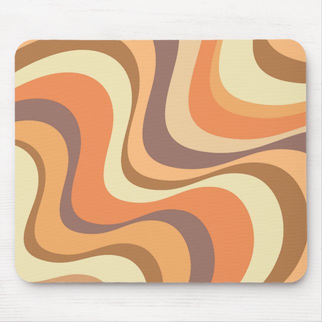 Multicolored modern retro waves design mouse mat (Front)