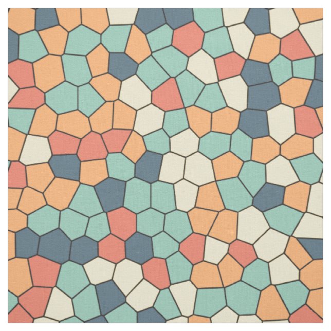 Multicolored mosaic pattern  fabric (Swatch)