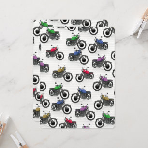 Multicolored motorcycle pattern