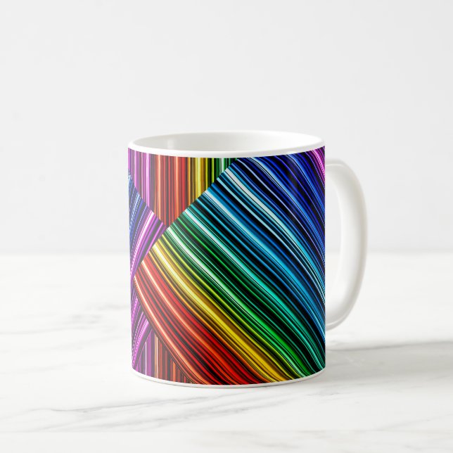 Multicolored mug metallic aspect. (Front Right)
