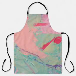 Multicolored oil paint texture. Abstract art backg Apron