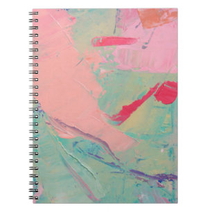 Multicolored oil paint texture. Abstract art backg Notebook