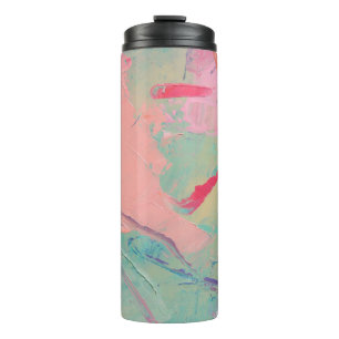 Multicolored oil paint texture. Abstract art backg Thermal Tumbler