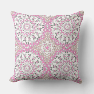 Multicolored ornament mandala kaleidoscope cushion