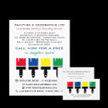 Multicolored Paint Brushes, Painter & Decorator Flyer<br><div class="desc">Multicolored Paint Brushes,  Painter & Decorator Advertising Flyer by The Business Card Store.</div>