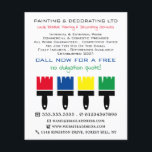 Multicolored Paint Brushes, Painter & Decorator Flyer<br><div class="desc">Multicolored Paint Brushes,  Painter & Decorator Advertising Flyer by The Business Card Store.</div>