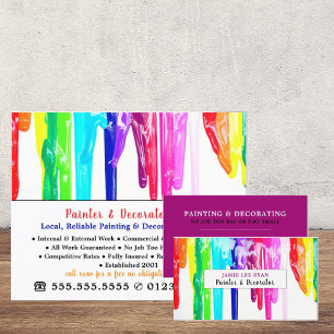 Multicolored Paint Drips, Painter & Decorator Flyer