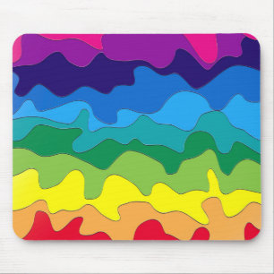Multicolored paint mouse mat