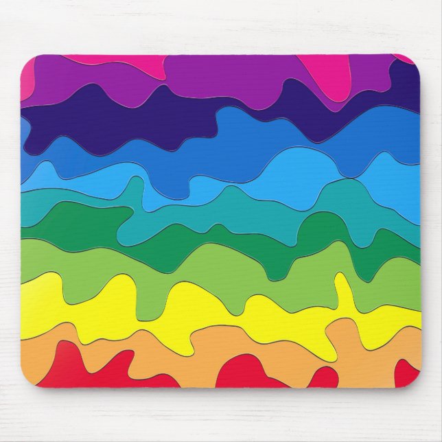 Multicolored paint mouse mat (Front)
