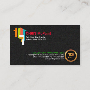 Multicolored Painted Home Colourful Cloth Texture Business Card