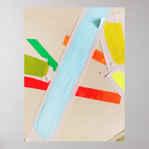 Multicolored paints poster