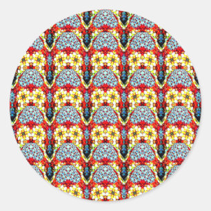 multicolored palettes classic round sticker