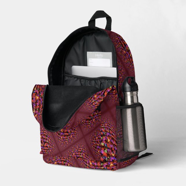 multicolored palettes printed backpack (Back Corner Right (Open))