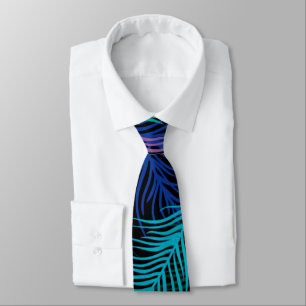 Multicolored Palm Leaves Tie