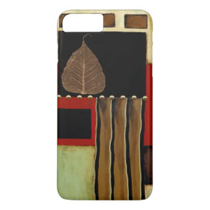Multicolored Panel Painting with Brown Leaf iPhone 8 Plus/7 Plus Case