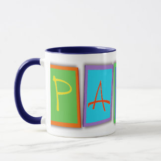 Multicolored PARTY block text Drinkware Mug