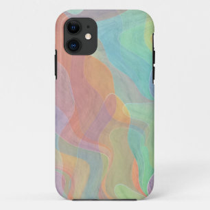 Multicolored Pastel Abstract Watercolor Art iPhone 11 Case