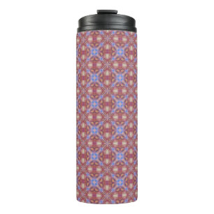 Multicolored Pastel Shade Seamless Tile Pattern Thermal Tumbler