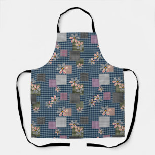 Multicolored patchwork rustic retro pattern apron