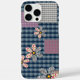 Multicolored patchwork rustic retro pattern iPhone 16 pro max case