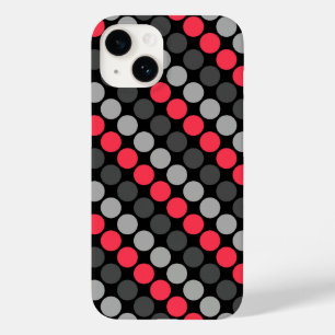 Multicolored pattern Retro Sixties Polka Dots Grey Case-Mate iPhone 14 Case