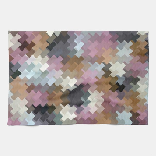Multicolored Pattern Tea Towel (Horizontal)
