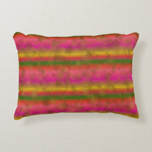 Multicolored Pillow Stripes and Faux Gold Stars