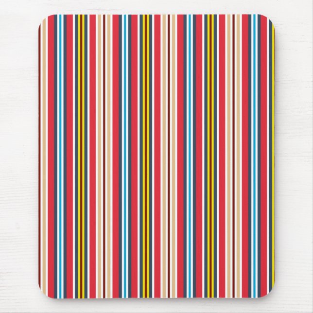 Multicolored Plaid Stripes Pattern-57666 Mouse Mat (Front)