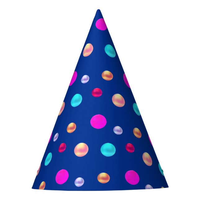 Multicolored Polka Dots Party Hat (Front)