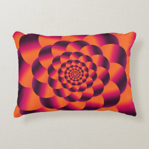 Multicolored psychedelic background, funky vortex  decorative cushion