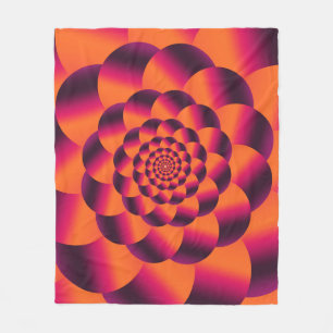 Multicolored psychedelic background, funky vortex fleece blanket