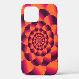 Multicolored psychedelic background, funky vortex iPhone 12 case