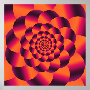 Multicolored psychedelic background, funky vortex  poster