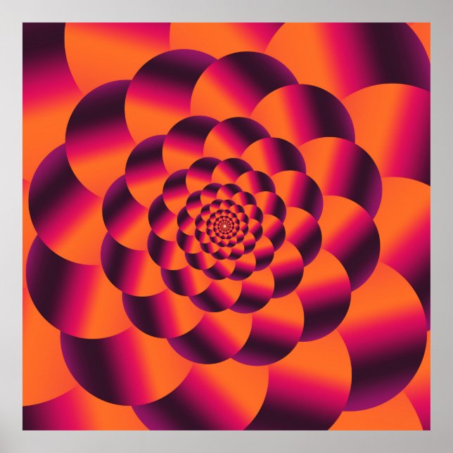 Multicolored psychedelic background, funky vortex  poster (Front)