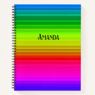 Multicolored, rainbow notebook