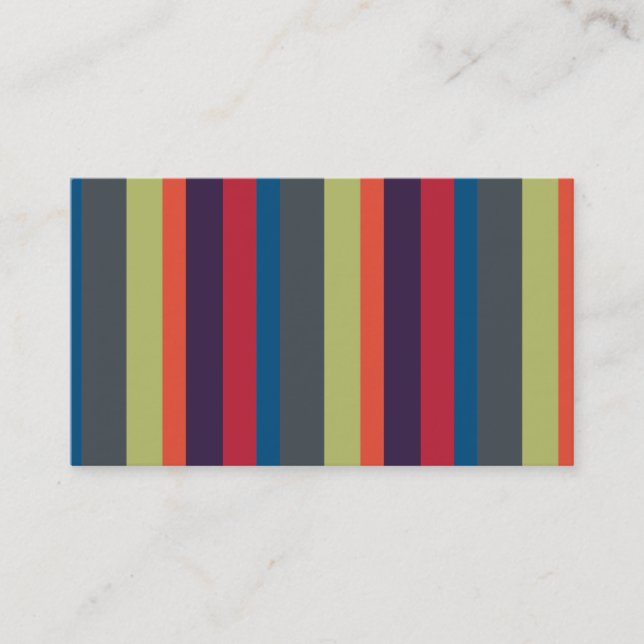 Multicolored Rainbow Stripes by Artinspired Business Card (Front)