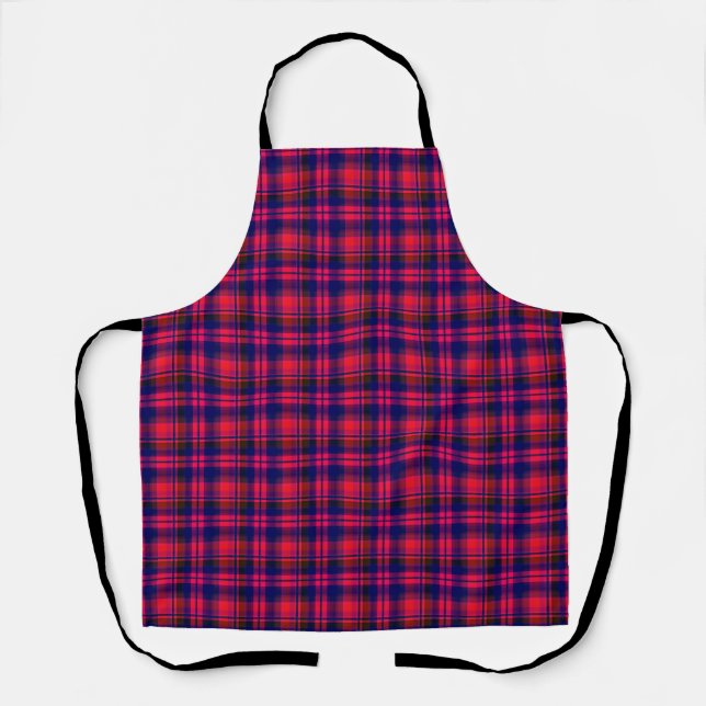 Multicolored red and blue with a chequered pattern apron (Front)
