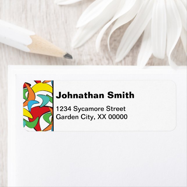 Multicolored Retro Boomerang Pattern (Insitu)